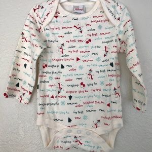 Baby onesies, Christmas, Size 6M, Brand Disney